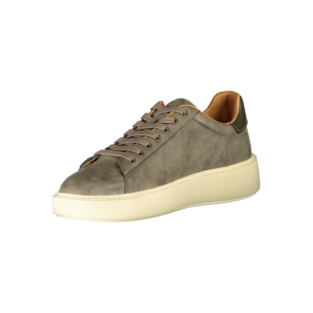 Blauer Beige Polyester Sneaker