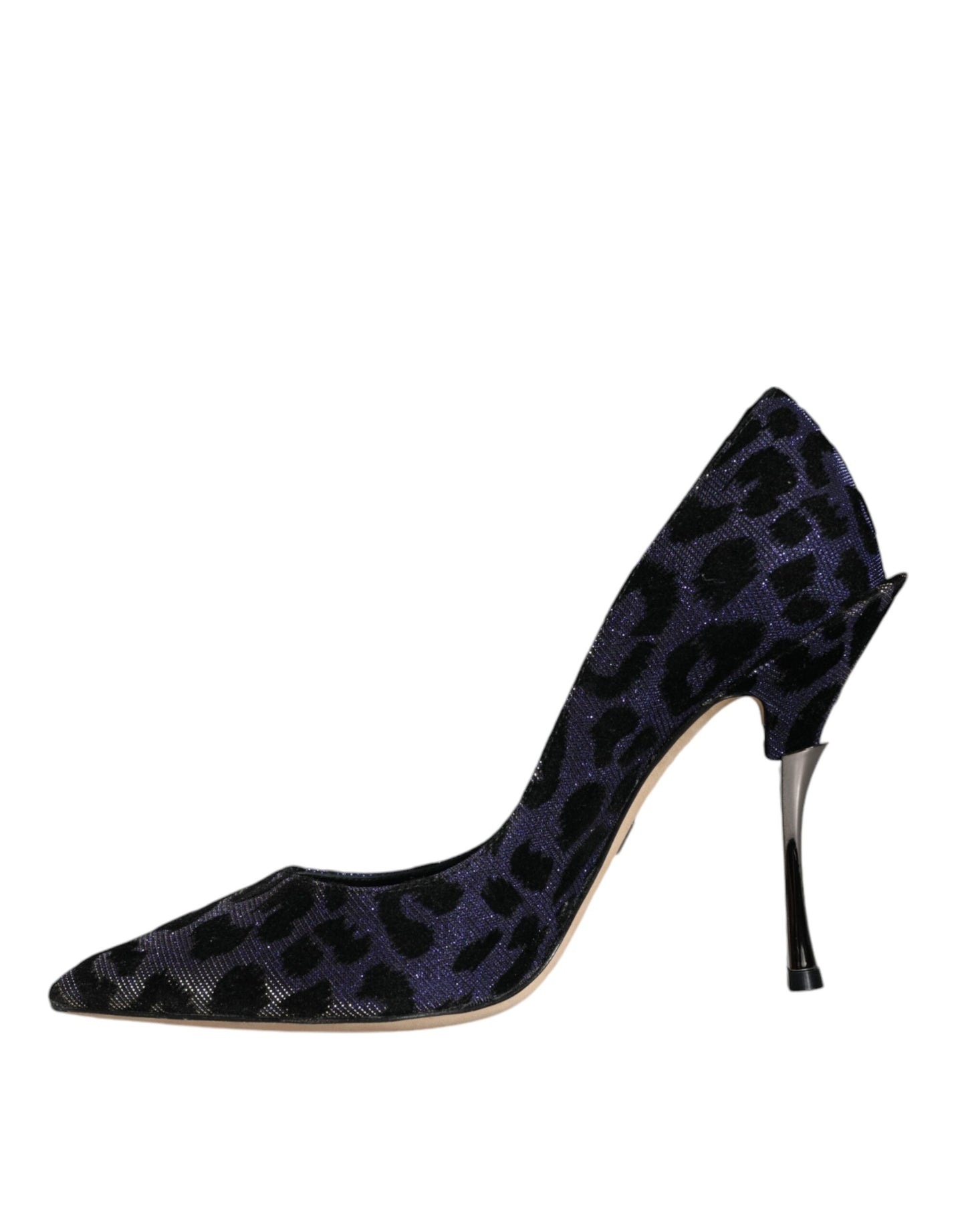 Dolce & Gabbana Violet Leopard Lurex High Heels Pumps Shoes