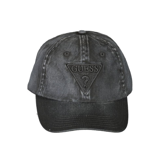 Guess Jeans Black Cotton Hats & Cap