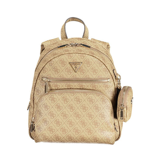 Guess Jeans Beige Polyethylene Backpack