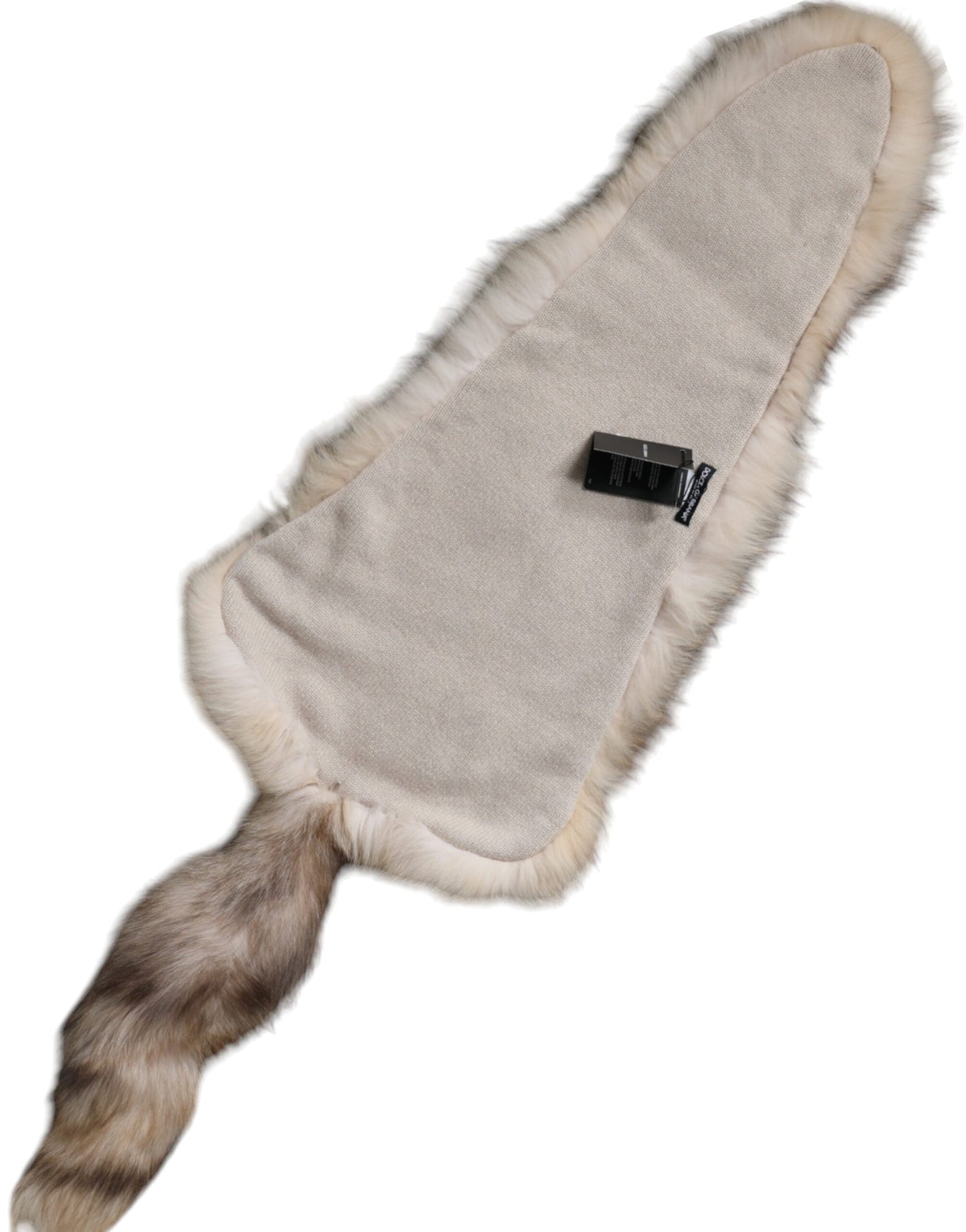 Dolce & Gabbana Brown Frost Fox Fur Neck Warmer Winter Scarf