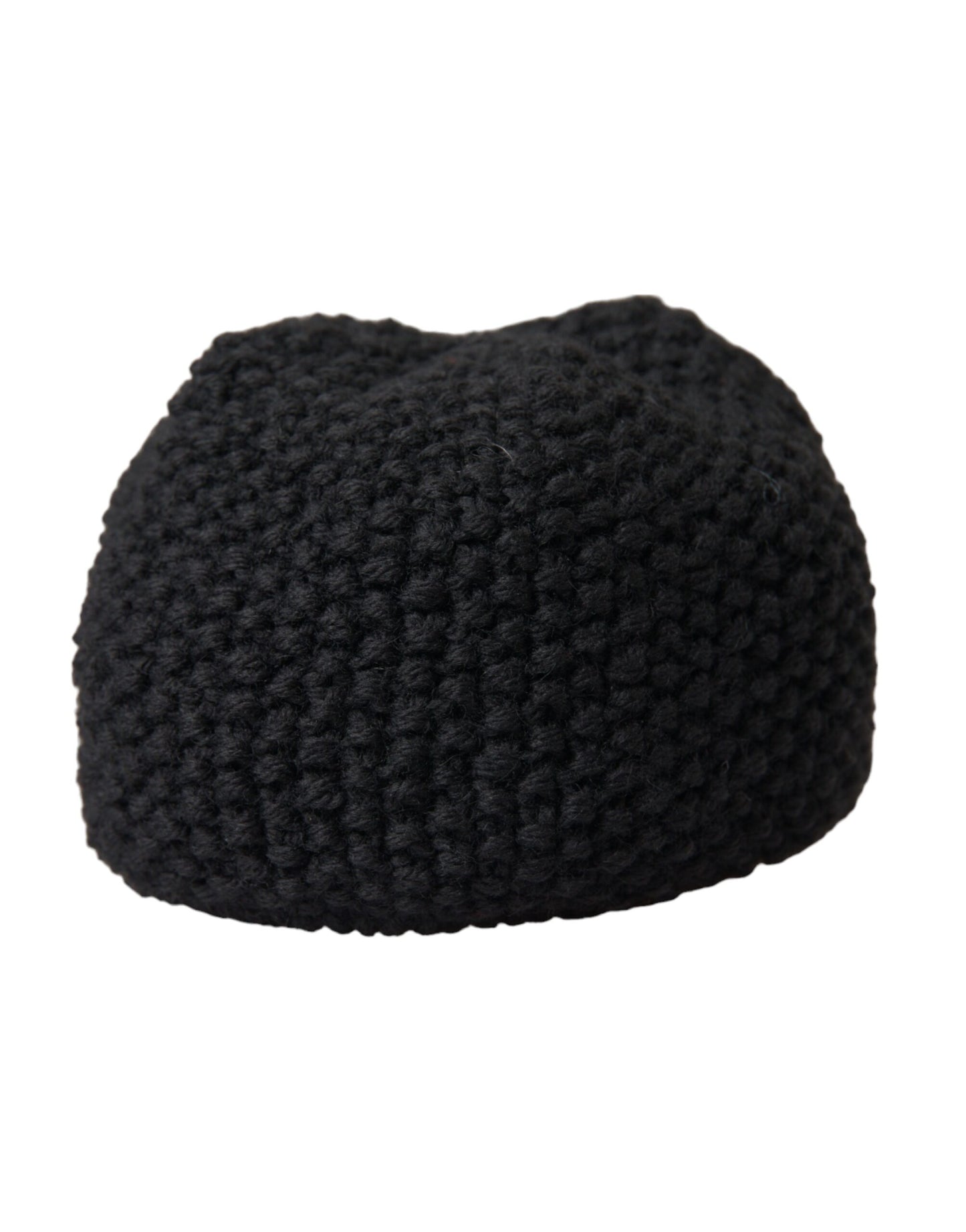 Dolce & Gabbana Black Cashmere Knitted Beanie Bonnet Hat Men