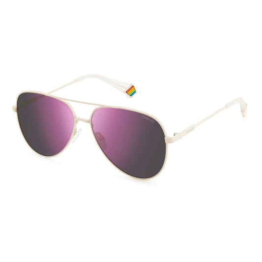 Polaroid White Metal Sunglasses