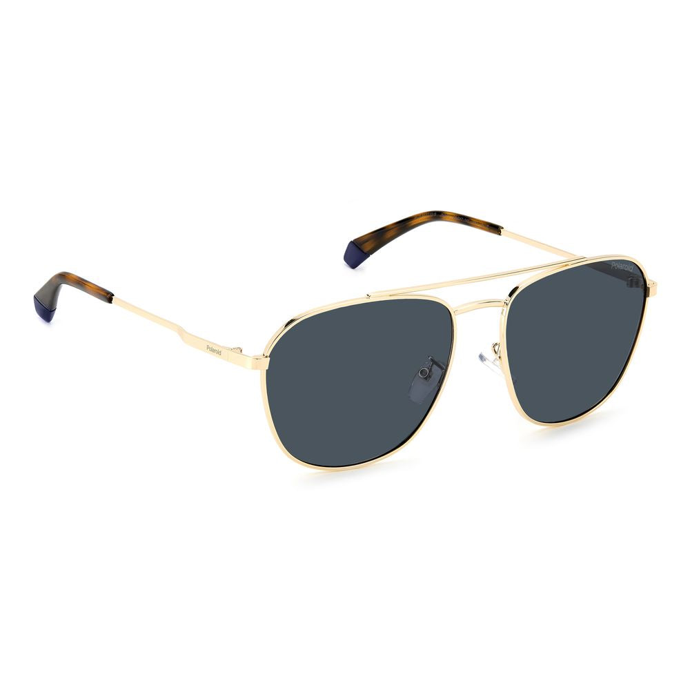 Polaroid Gold Stainless Steel Sunglasses