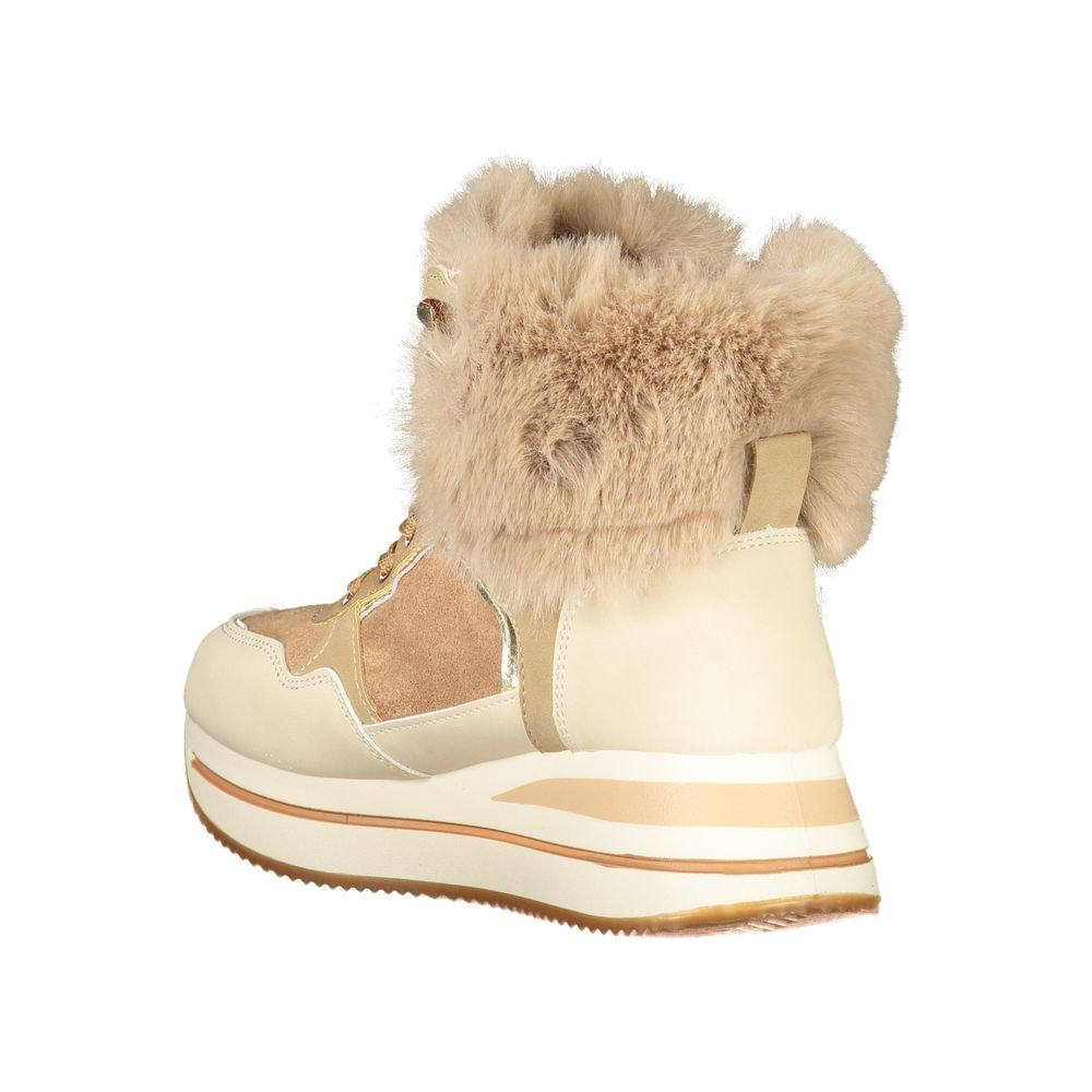 Laura Biagiotti Beige Polyester Boot