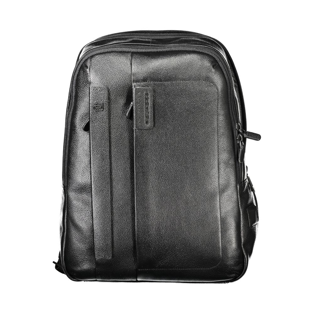 Piquadro Black Leather Backpack