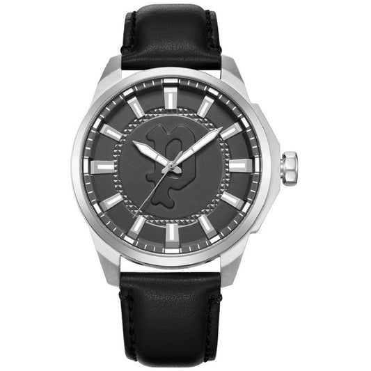 Police Black Leather Watch