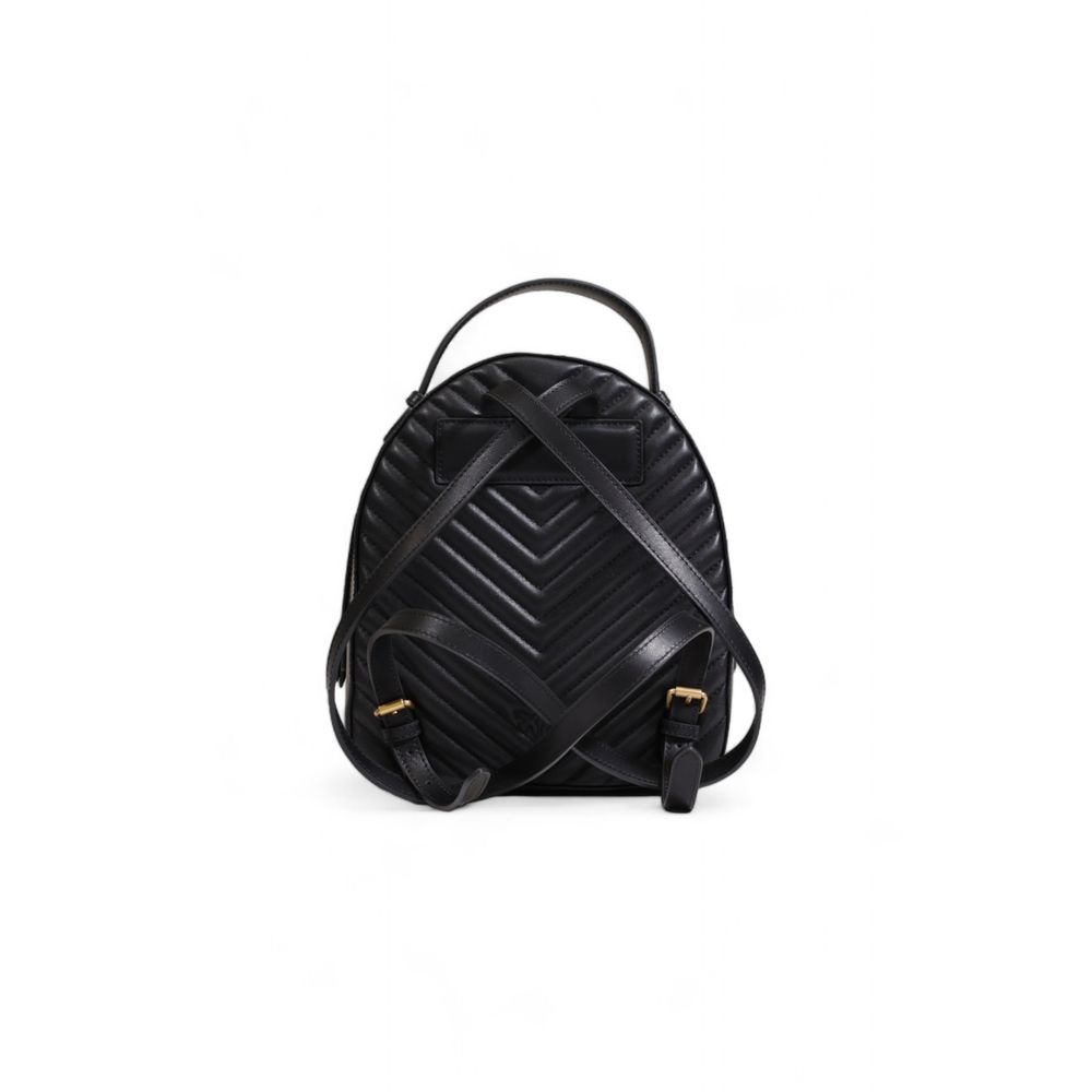 PINKO Black Leather Backpack