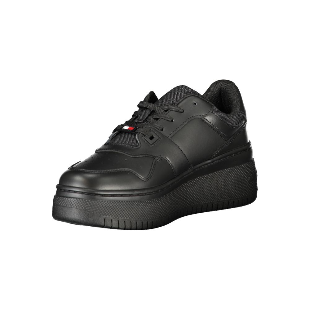 Tommy Hilfiger Black Polyester Sneaker