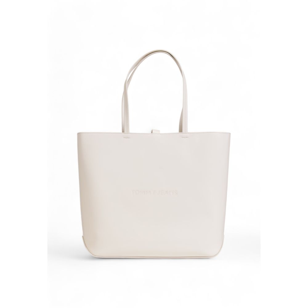 Tommy Hilfiger Cream Polyethylene Handbag