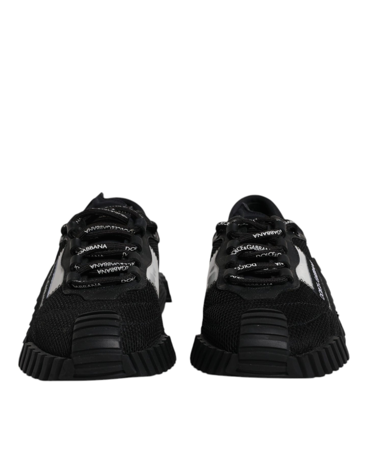 Dolce & Gabbana Black Lace Up Low Top NS1 Sneakers Shoes