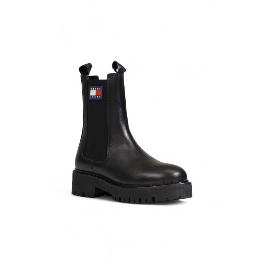 Tommy Hilfiger Black Leather Boot