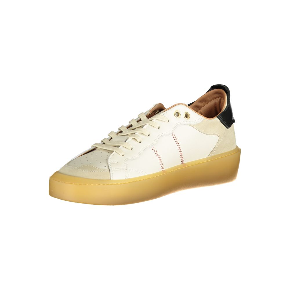 Blauer White Polyester Sneaker