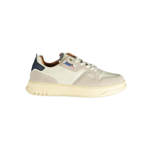 Blauer White Polyester Sneaker