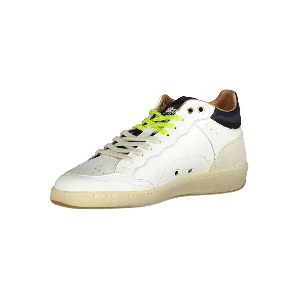 Blauer White Polyester Sneaker