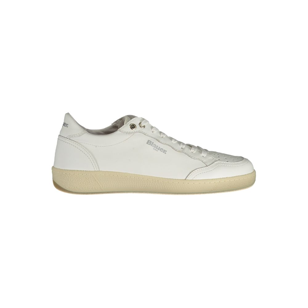 Blauer White Polyester Sneaker