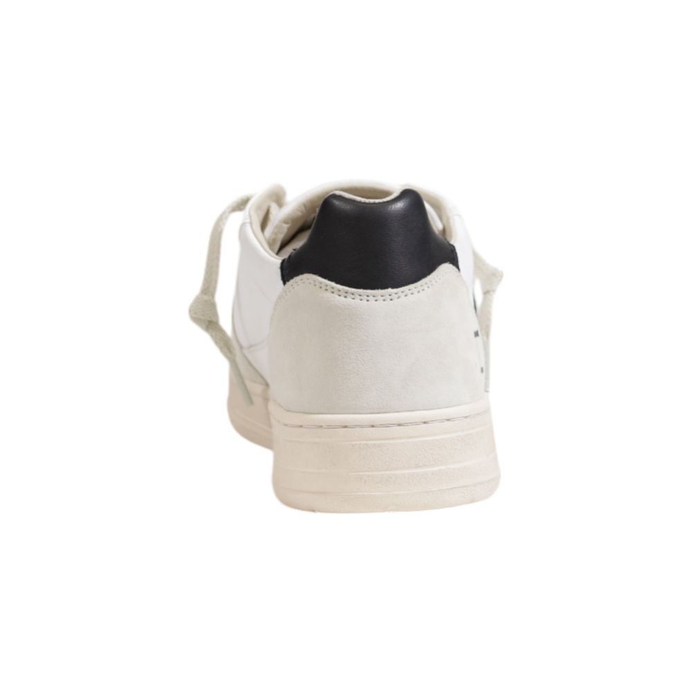 D.A.T.E Black And White Leather Sneaker