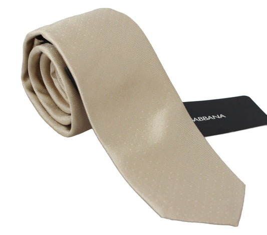 Dolce & Gabbana Elegant Light Brown Silk Necktie