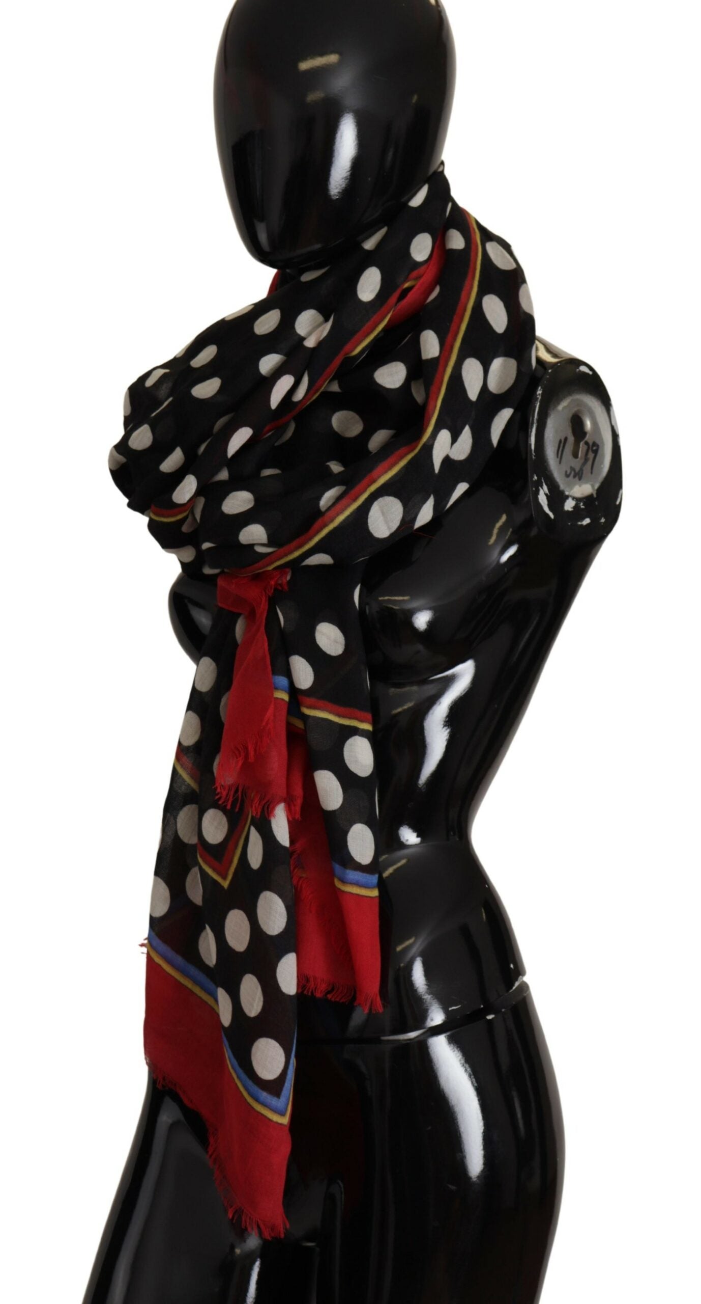 Dolce & Gabbana Elegant Silk-Cashmere Polka Dot Scarf