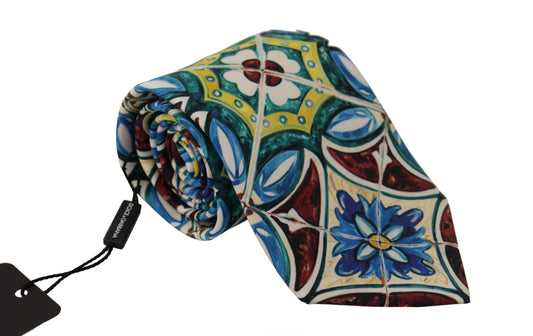 Dolce & Gabbana Multicolor Majolica Silk Tie