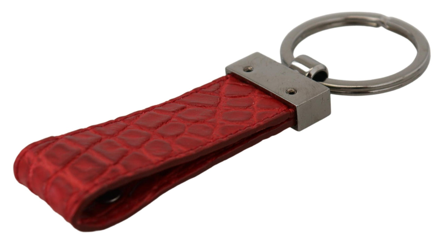 Dolce & Gabbana Chic Red Leather Keychain & Charm Accessory