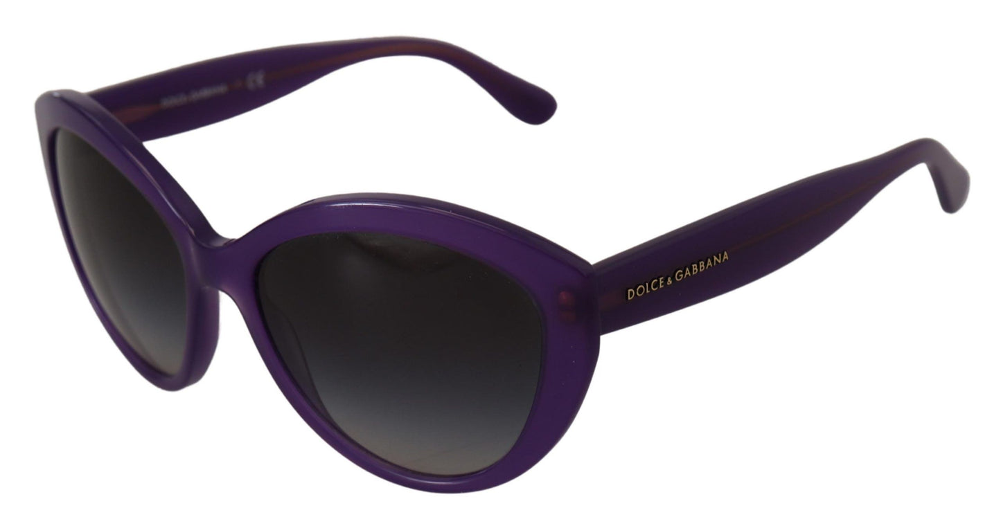 Dolce & Gabbana Chic Purple Cat-Eye Designer Sunglasses