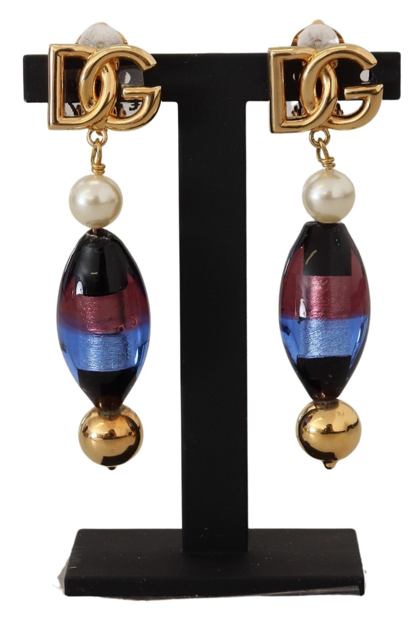 Dolce & Gabbana Sicilian Motif Clip-On Dangling Earrings