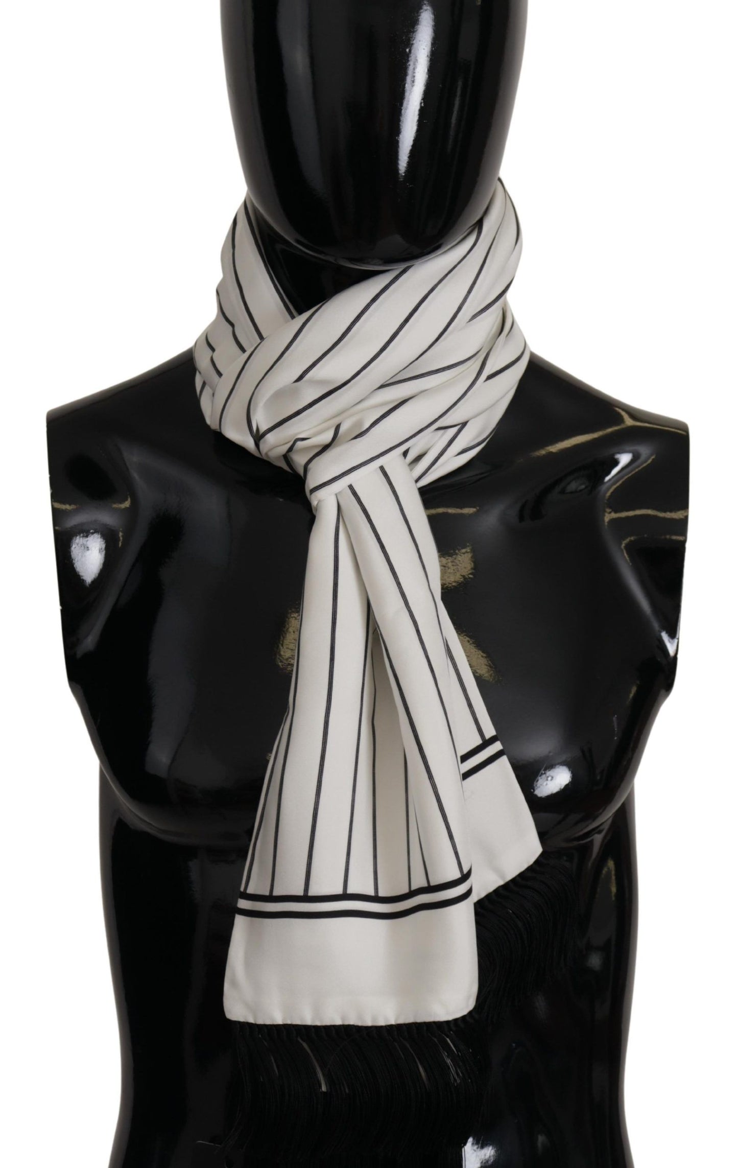 Dolce & Gabbana Elegant Striped Silk Men's Scarf