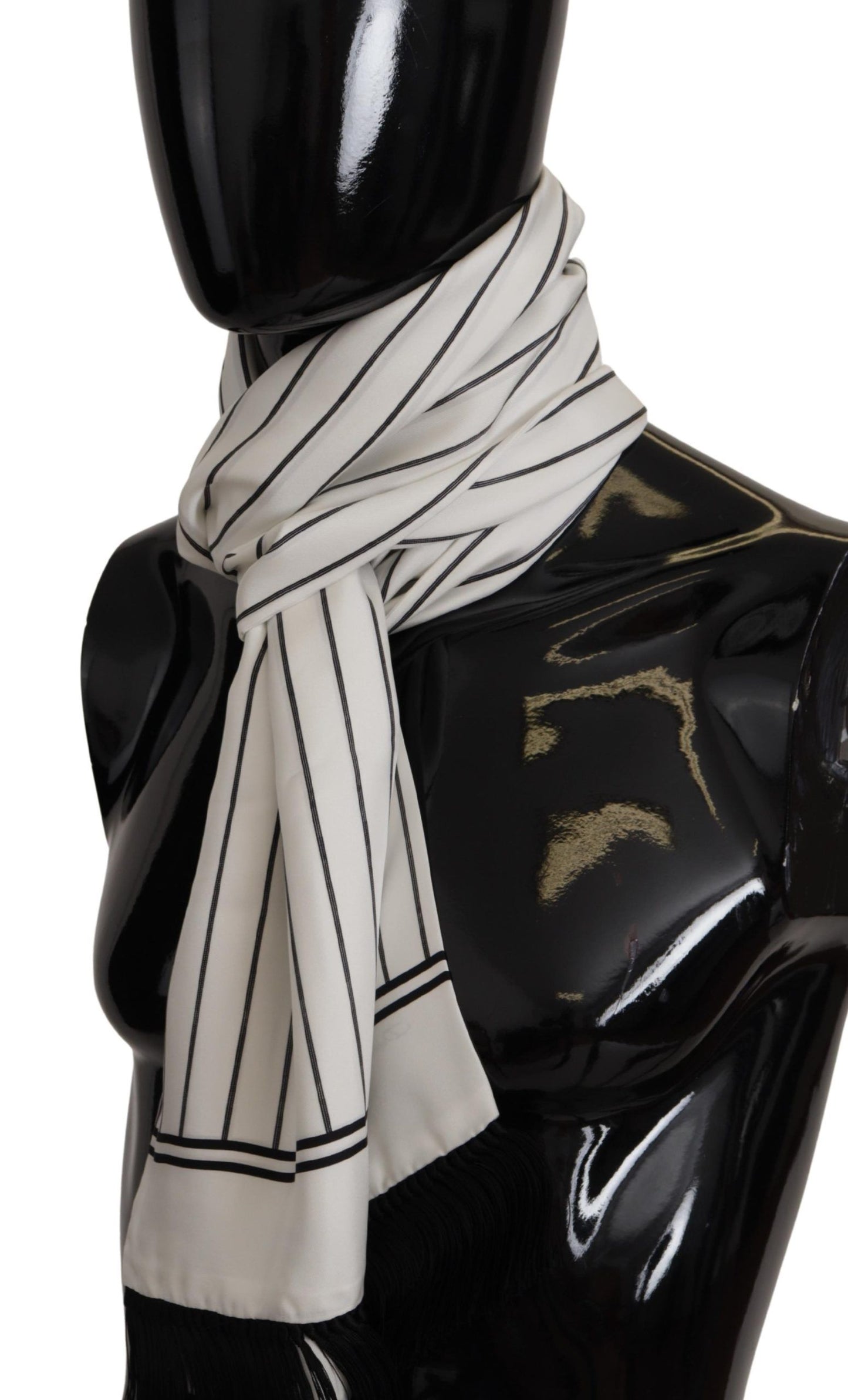 Dolce & Gabbana Elegant Striped Silk Men's Scarf